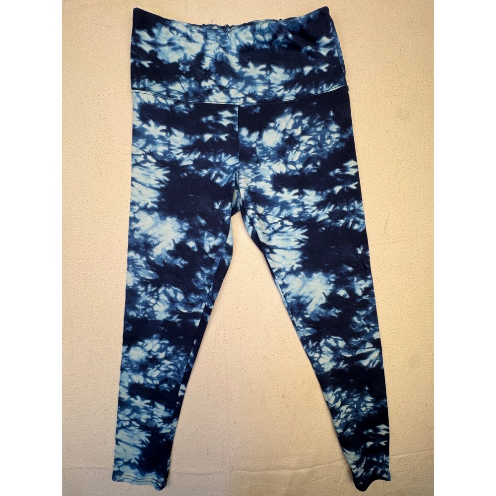 Shosho Leggings Womens Large Blue‎ Tie Dye High Waisted Stretch 8L79-02